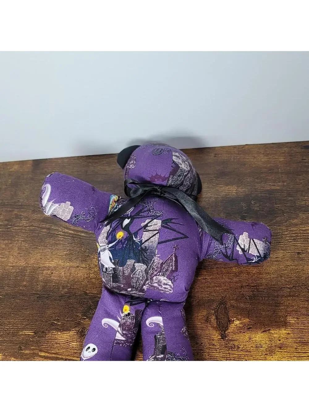 Purple Nightmare Before Christmas Themed Stuffed Bear Plush